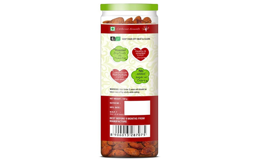 NourishVitals Flavored Almonds Tandoori Masala   Jar  150 grams